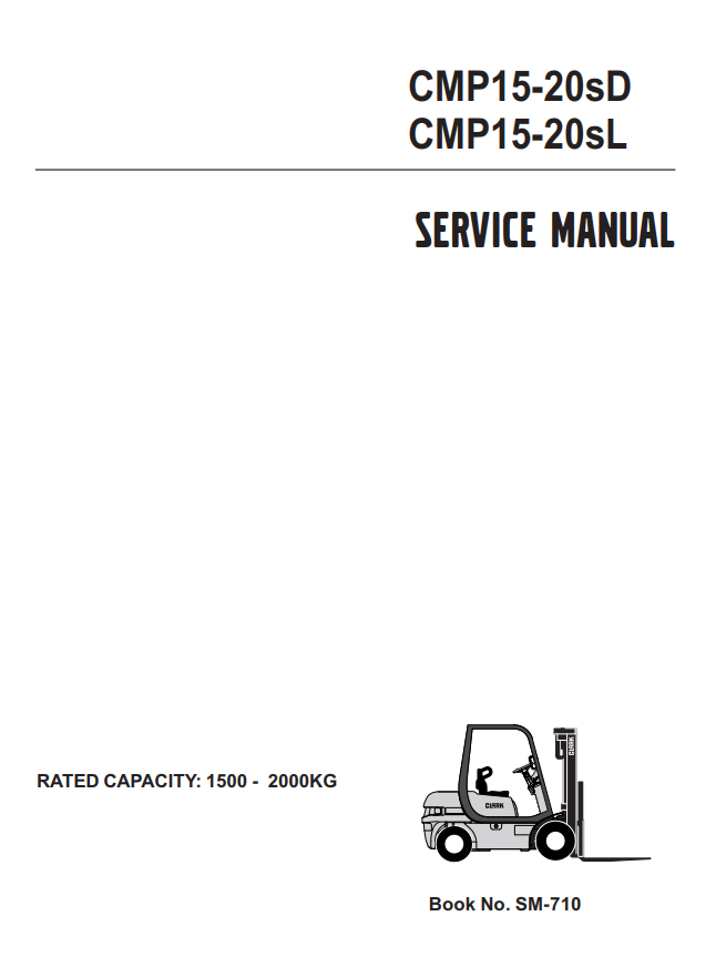 CLARK SF CMP 15L 18L 20SL 15D 18D 20SD FORKLIFT
