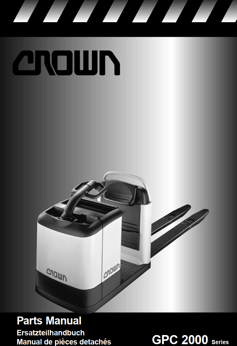 CROWN GPC2000 SERIES PALLET JACK FORKLIFT PARTS CATALOG