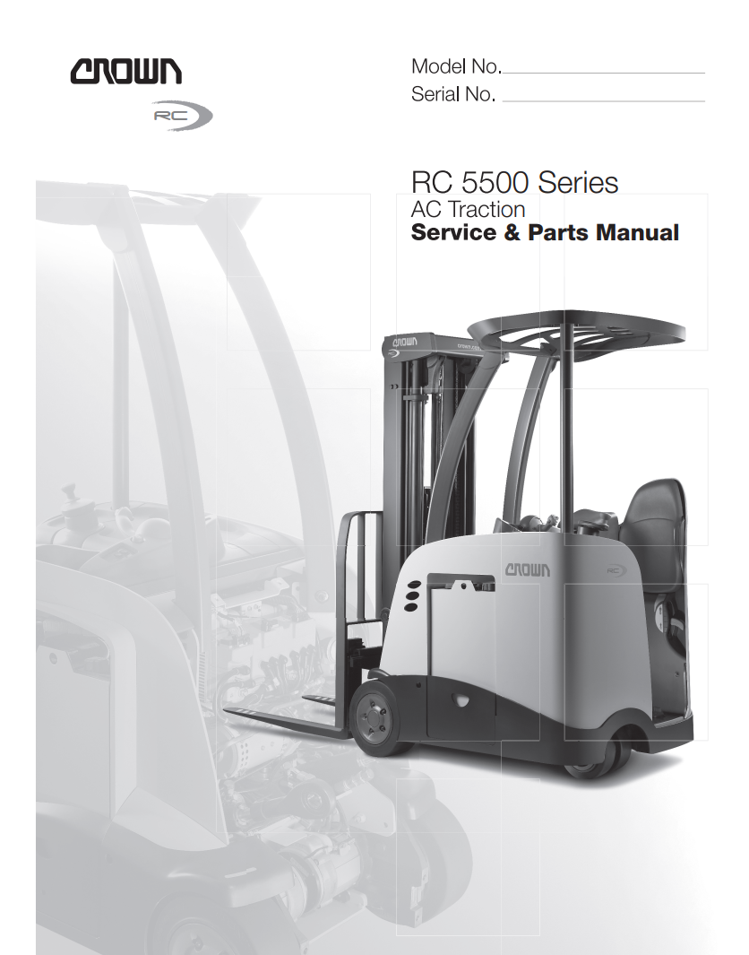 CROWN RC 5500 SERIES AC TRACTION REACH TRUCK FORKLIFT