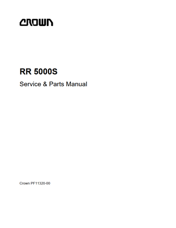 CROWN RR5000S SERIES REACH TRUCK FORKLIFT