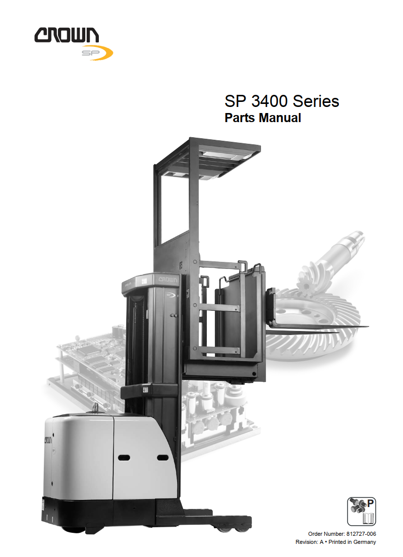 CROWN SP3400 SERIES  PARTS CATALOG