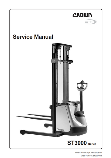 CROWN ST3000 SERIES PALLET WALKIE