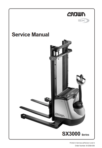 CROWN SX3000 SERIES ORDER PICKER