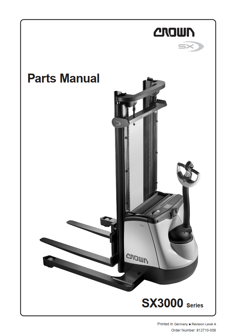 CROWN SX3000 SERIES PARTS CATALOG