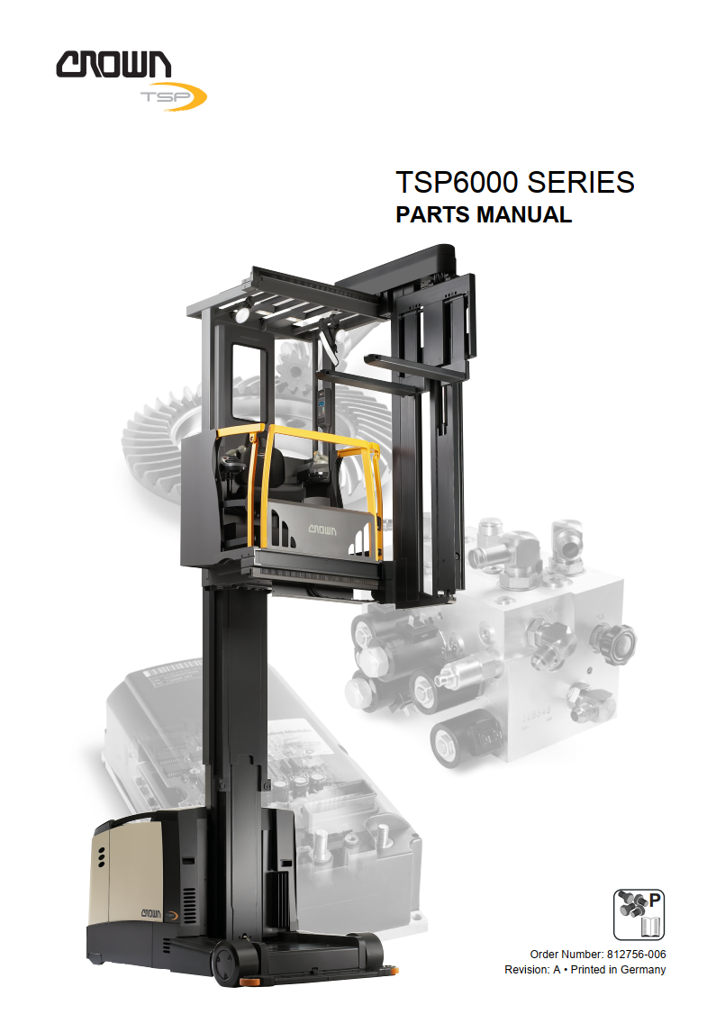 CROWN TSP6000 SERIES PALLET TRUCK PARTS CATALOG
