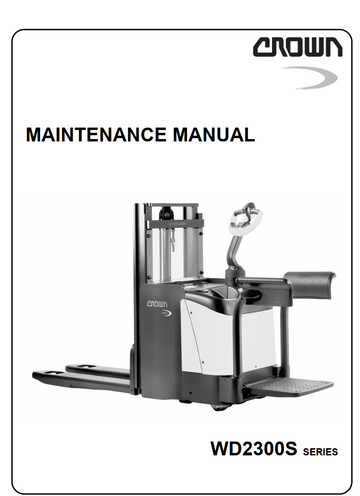CROWN WD 2300S WD2300S SERIES ELECTRIC FORKLIFT