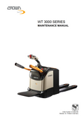 CROWN WT3000 SERIES PALLET JACK FORKLIFT MAINTENANCE MANUAL