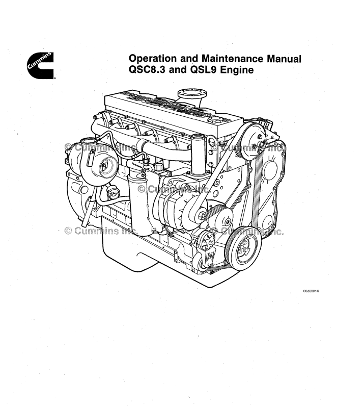CUMMINS QSC 8.3 QSL 9 MARINE DIESEL ENGINE