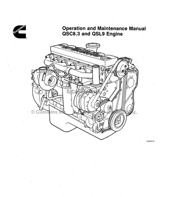 CUMMINS QSC 8.3 QSL 9 MARINE DIESEL ENGINE