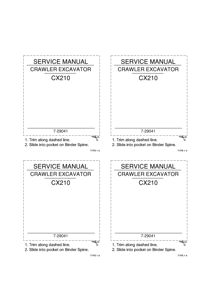 CX210 SERVICE MANUAL