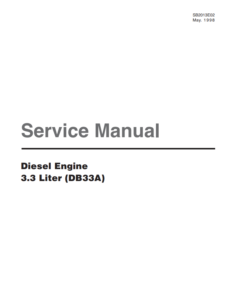 DAEWOO DOOSAN DB33A 3.3 DIESEL ENGINE