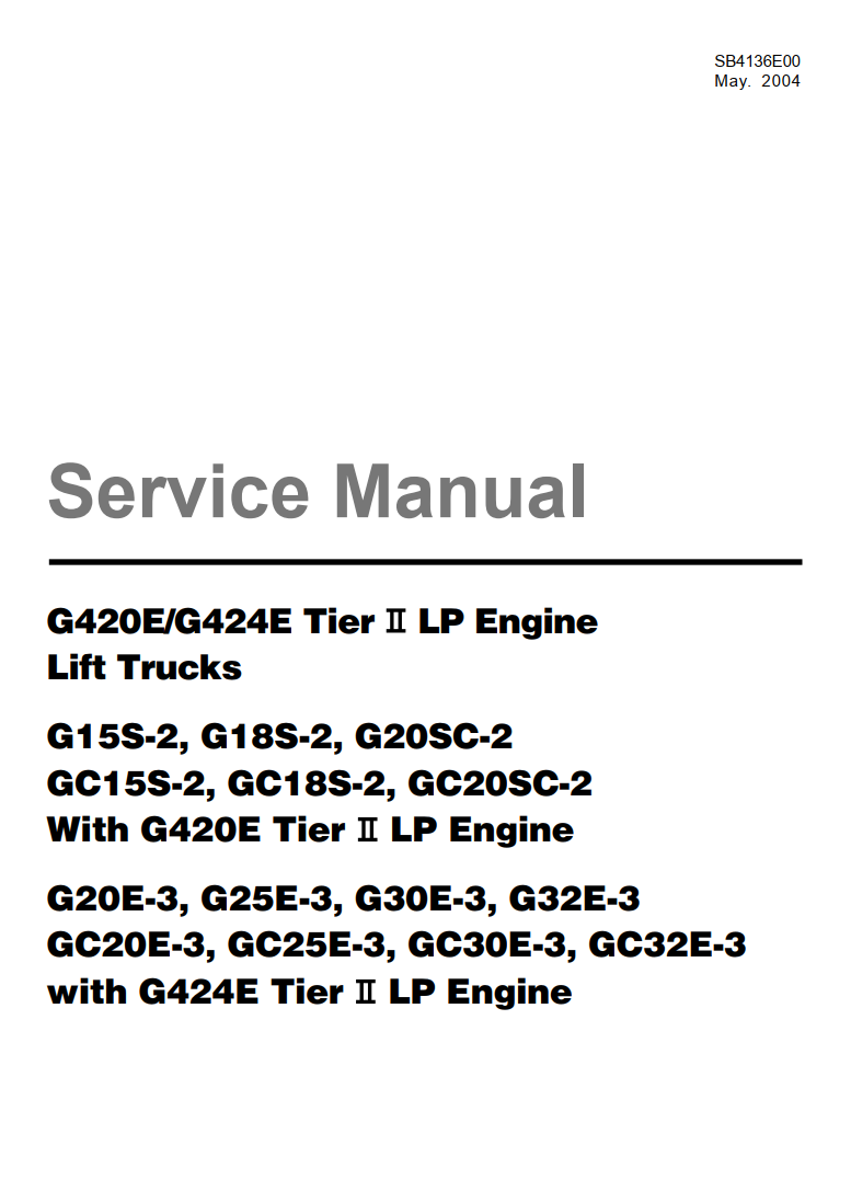 DAEWOO DOOSAN G420E G424E TIER II LP ENGINE