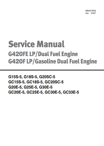 DAEWOO DOOSAN G420F AND G420FE FE LP  ENGINE