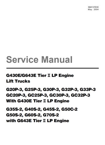 DAEWOO G430E G643E TIER II LP ENGINE FORKLIFT