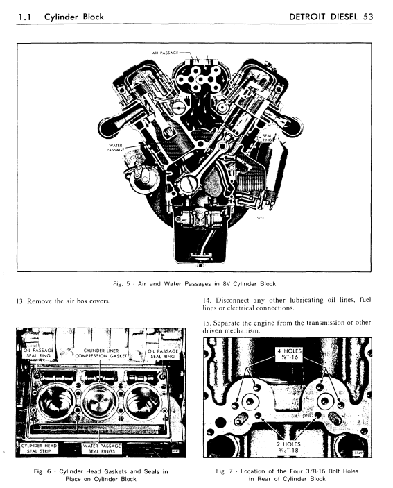 Detroit Engine Exploded View DETROIT DIESEL 53 SERIES 6V 8V ENGINE SERVICE REPAIR MANUAL