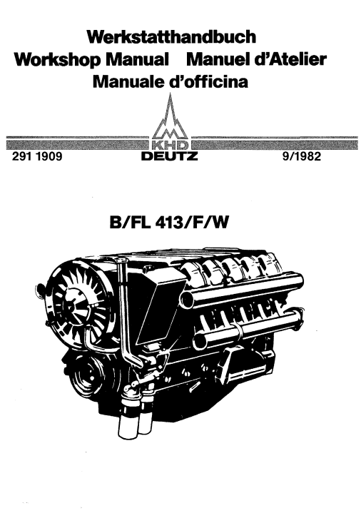 DEUTZ B FL413 W AND B FL413F FW DIESEL ENGINE