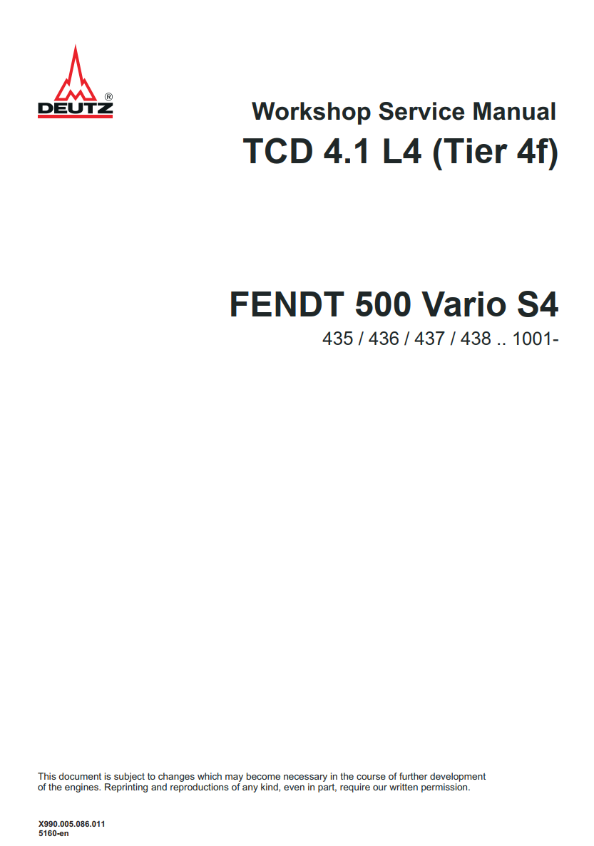 FENDT 500 VARIO S4 DIESEL ENGINE