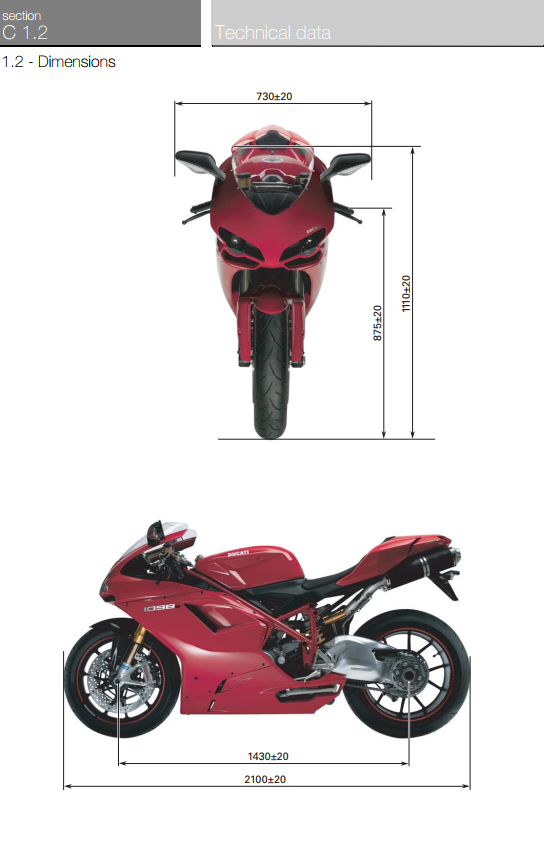 DUCATI 1098 1098S 2007-2008