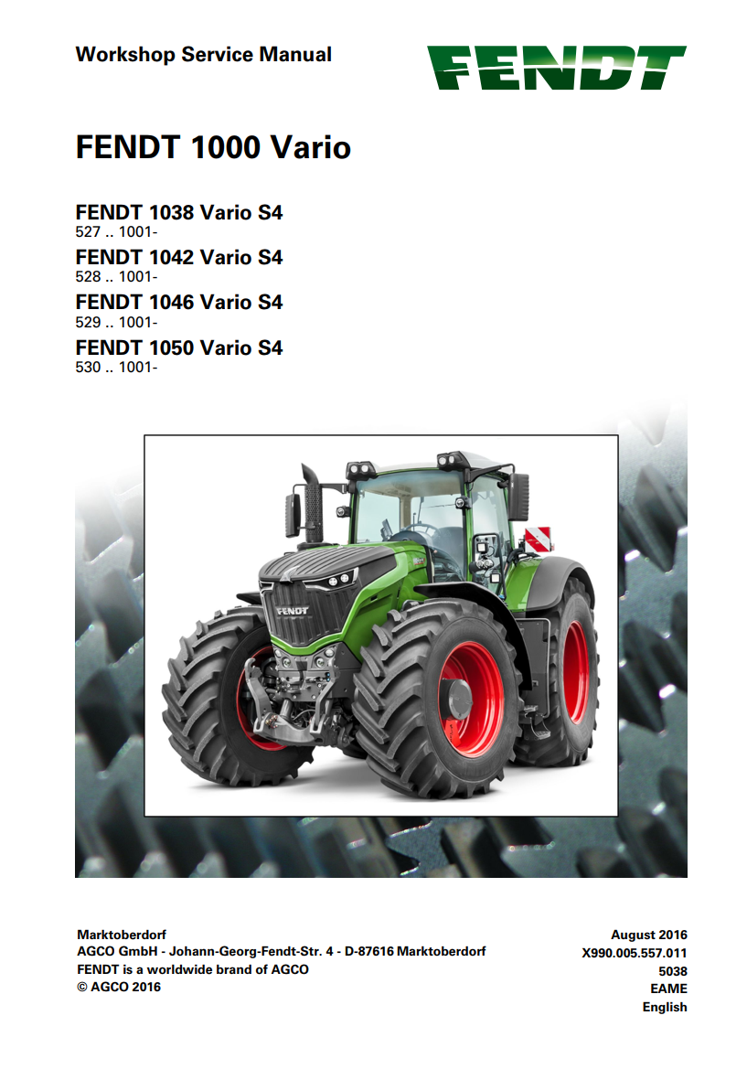 FENDT 1038 1042 1046 1050 VARIO S4