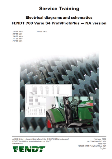 FENDT 700 VARIO S4 NA WIRING DIAGRAMS