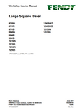 FENDT 870 990 1270 1290 1290XD 12130 LARGE SQUARE BALER DIAGRAMS