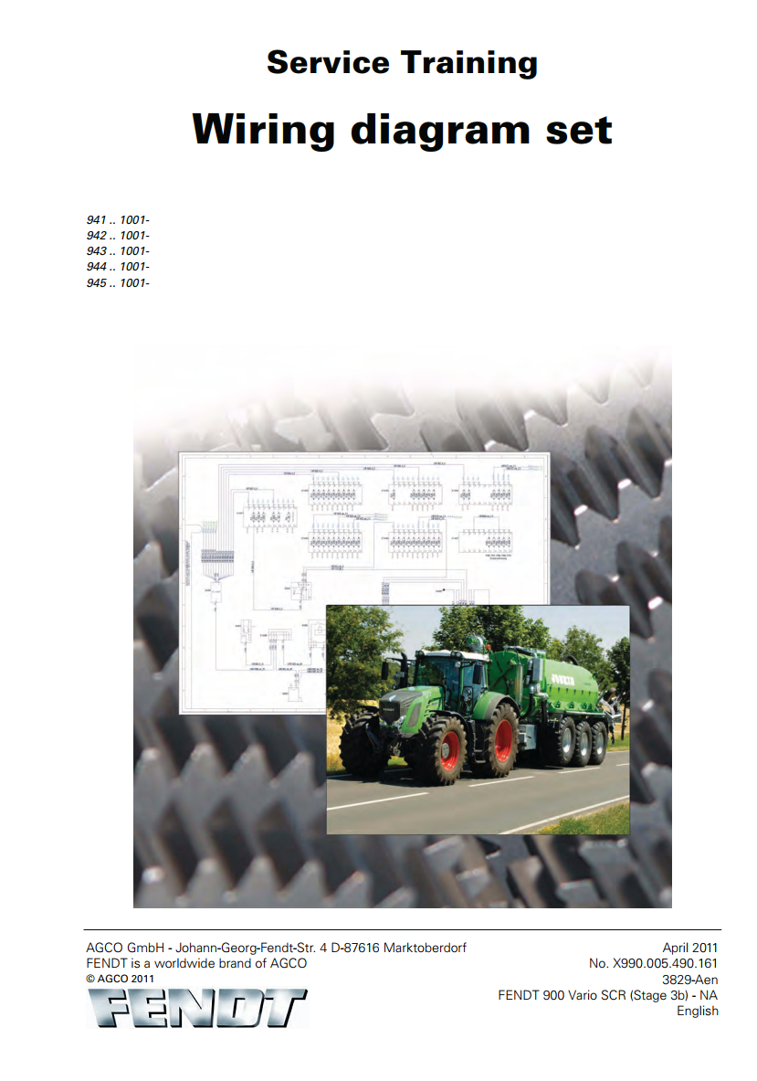 FENDT 924 927 930 933 936 VARIO SCR COM 3B TIER 4 SCHEMATICS