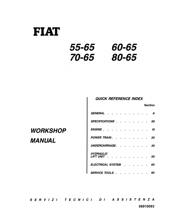 FIAT 55-65 60-65 70-65 80-65 TRACTOR