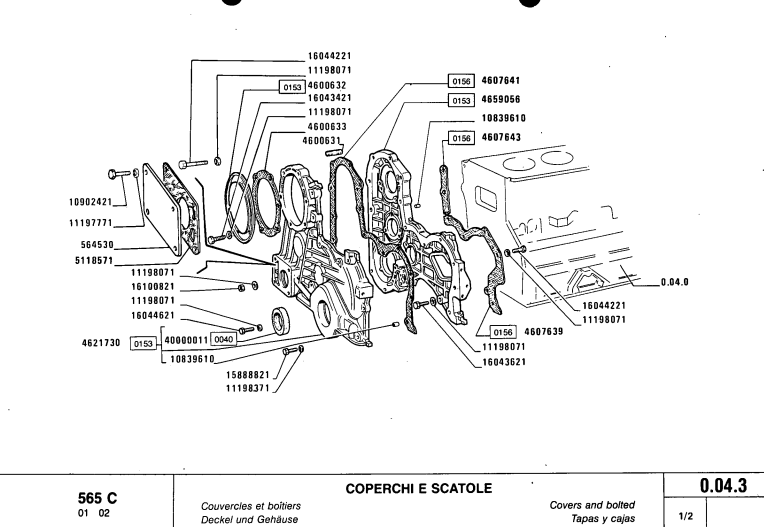 FIAT 565C 566-566DT TRACTOR PARTS CATALOG
