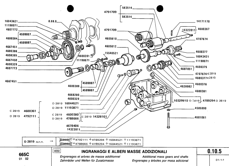 FIAT 665C 666-666DT 670-670DT 670F-670FDT 680-680DT TRACTOR PARTS CATALOG