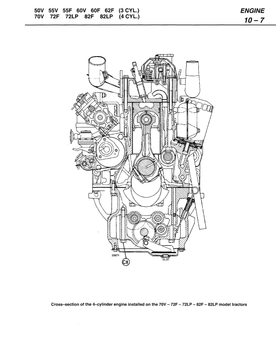 FIAT 86 SERIES 3 4 CYLINDER ENGINE TRACTOR