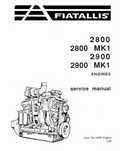 FIAT ALLIS 2800, 2800 MK1, 2900, 2900 MK1 ENGINES