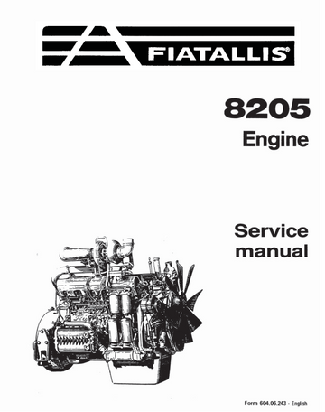 FIAT ALLIS 8205 ENGINE