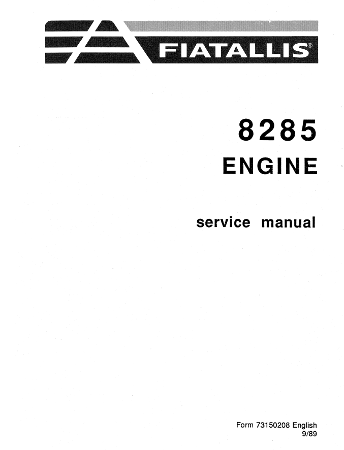 FIAT ALLIS 8285 ENGINE