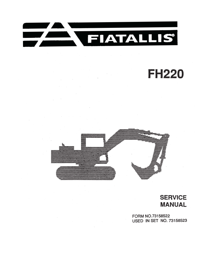 FIAT ALLIS FH220 TRACKED HYDRAULIC EXCAVATOR