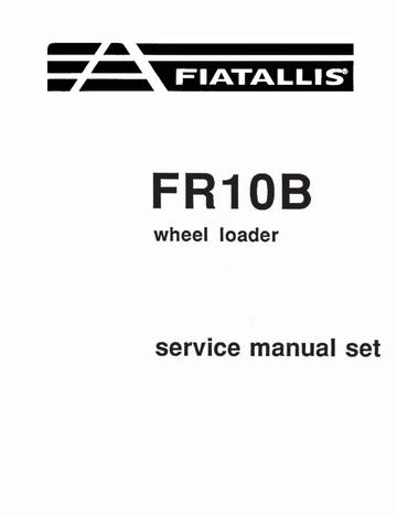 FIAT ALLIS FR10B FR 10B WHEEL LOADER TRACTOR