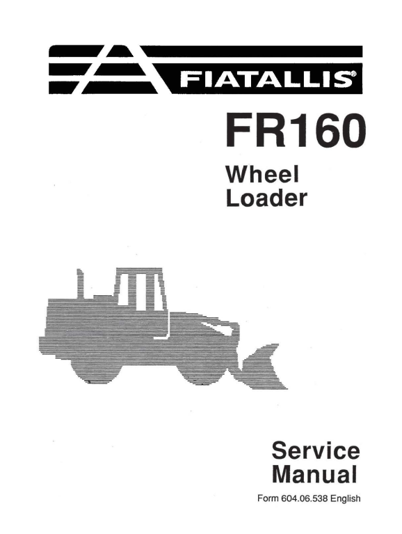 FIAT ALLIS FR160 FR 160 WHEEL LOADER