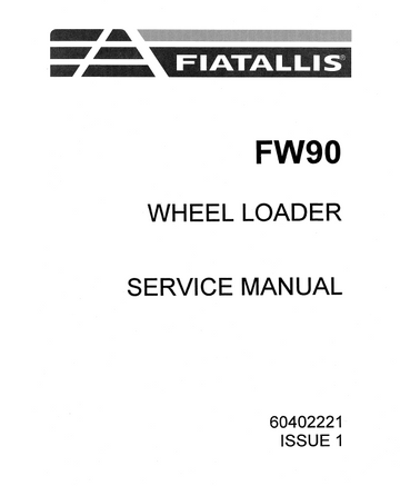 FIAT ALLIS FW90 FW 90 WHEEL LOADER