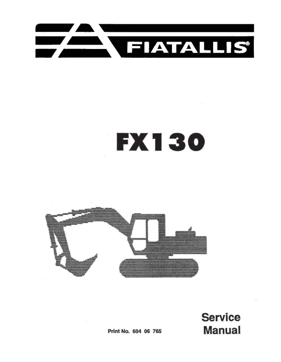 FIAT ALLIS FX130 FX 130 EXCAVATOR