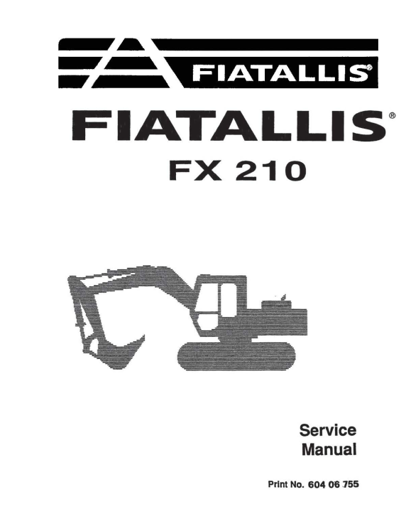 FIAT ALLIS FX210 FX 210 HYDRAULIC EXCAVATOR