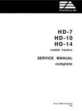 FIAT ALLIS HD7 HD10 HD14 CRAWLER DIESEL TRACTOR
