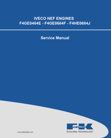 IVECO F4GE0484E F4GE0684F F4HE0684J NEF DIESEL ENGINE