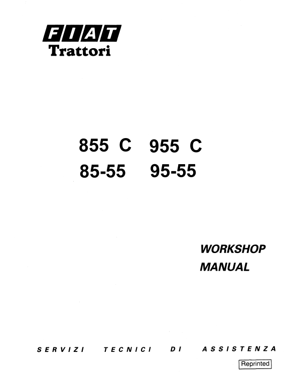 FIAT TRATTORI 85-55 95-55 855C 955C CRAWLER TRACTOR