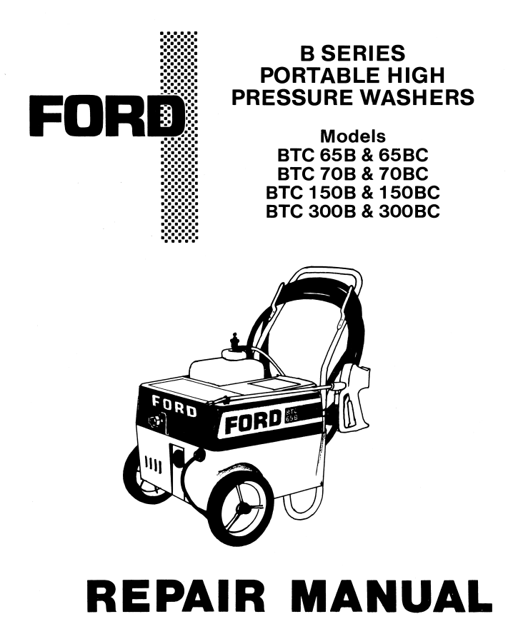 FORD BTC 65B 70B 150B 300B BC 65BC 70BC 150BC 300BC PRESSURE WASH