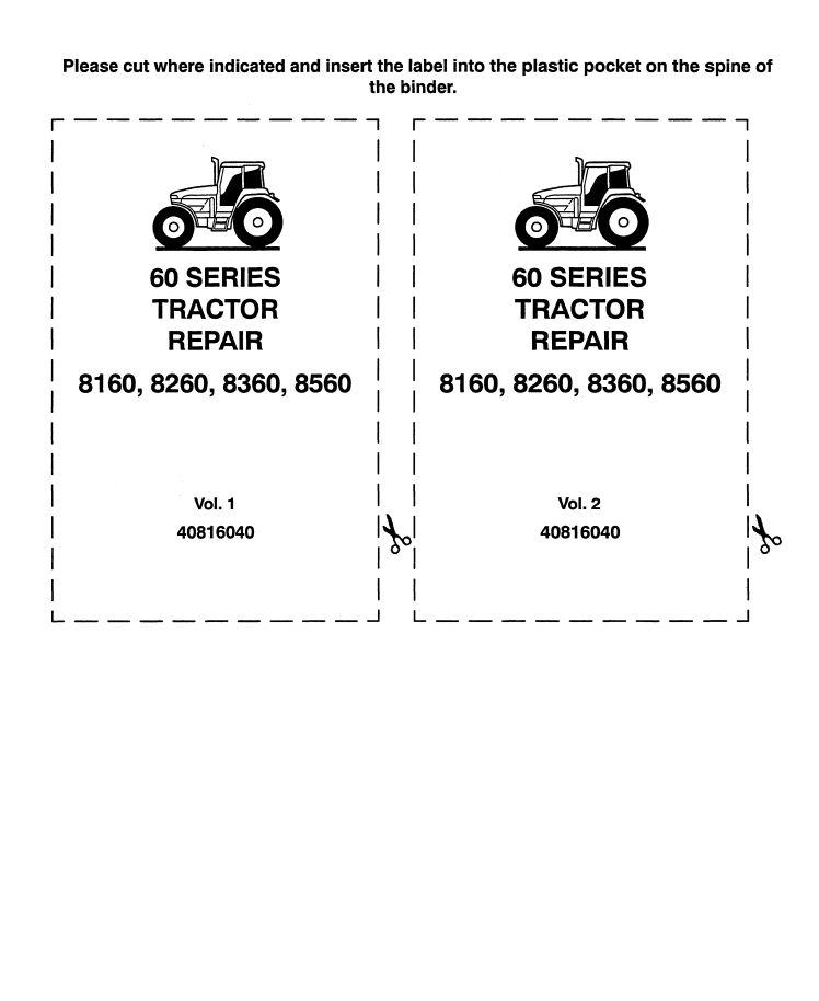 FORD NEW HOLLAND 60 SERIES 8160 8260 8360 8560 TRACTOR
