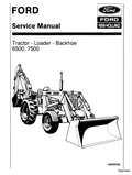 FORD NEW HOLLAND 6500 7500 BACKHOE LOADER TRACTOR