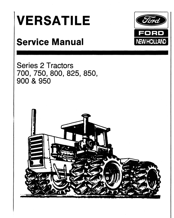 FORD NEW HOLLAND 700 750 800 825 850 900 950 SERIES 2 TRACTOR