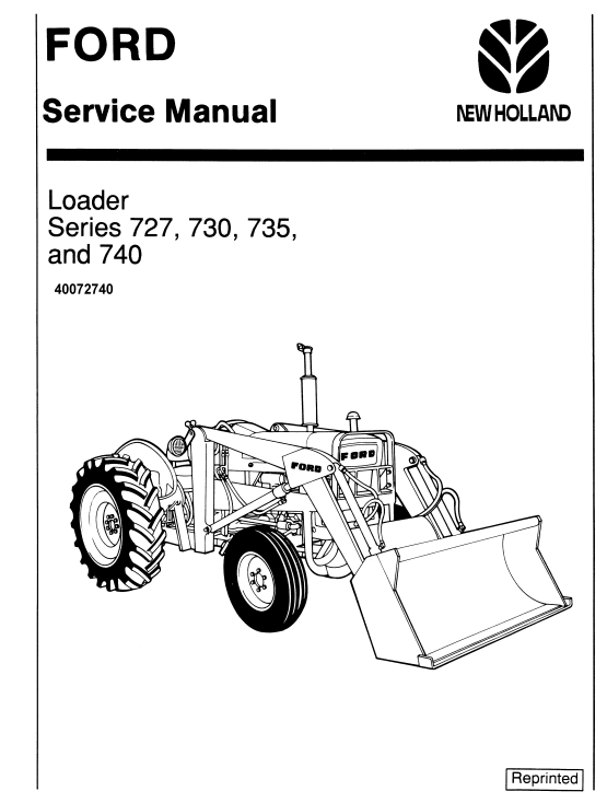 FORD NEW HOLLAND 727 730 735 740 LOADER TRACTOR