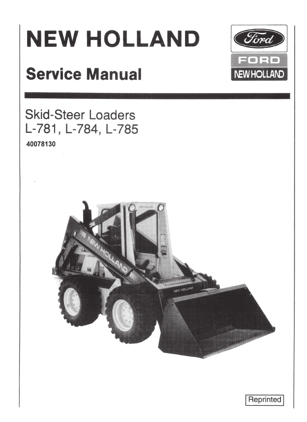 FORD NEW HOLLAND L781 L784 L785 SKID STEER LOADER