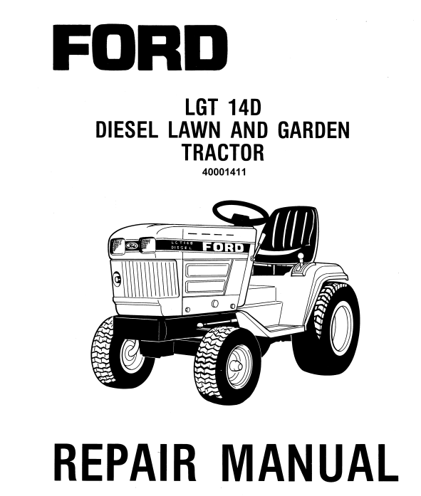 FORD NEW HOLLAND LGT 14D DIESEL LAWN GARDEN TRACTOR