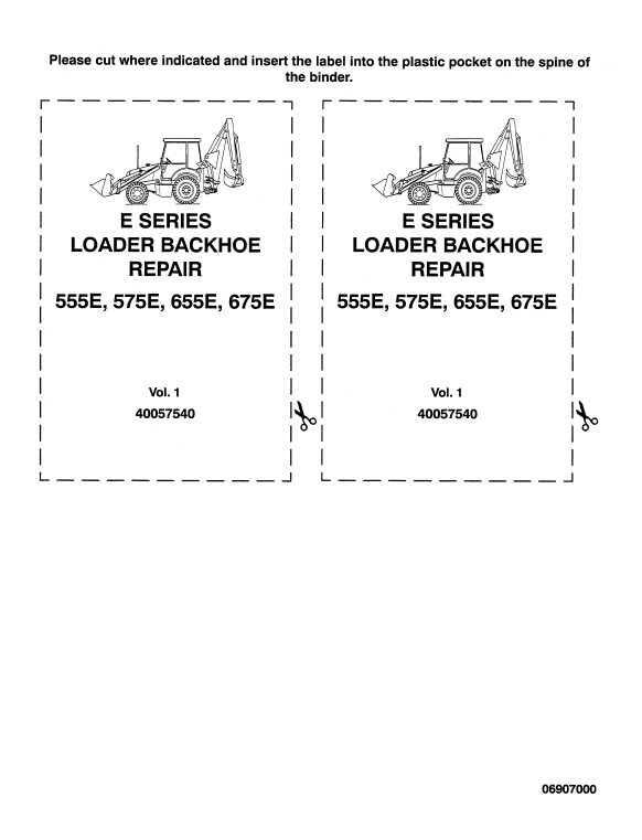 FORD NEW HOLLAND NH 555E 575E 655E 675E LOADER BACKHOE